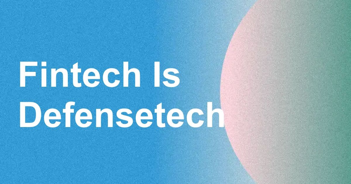 Fintech ist Defensetech
