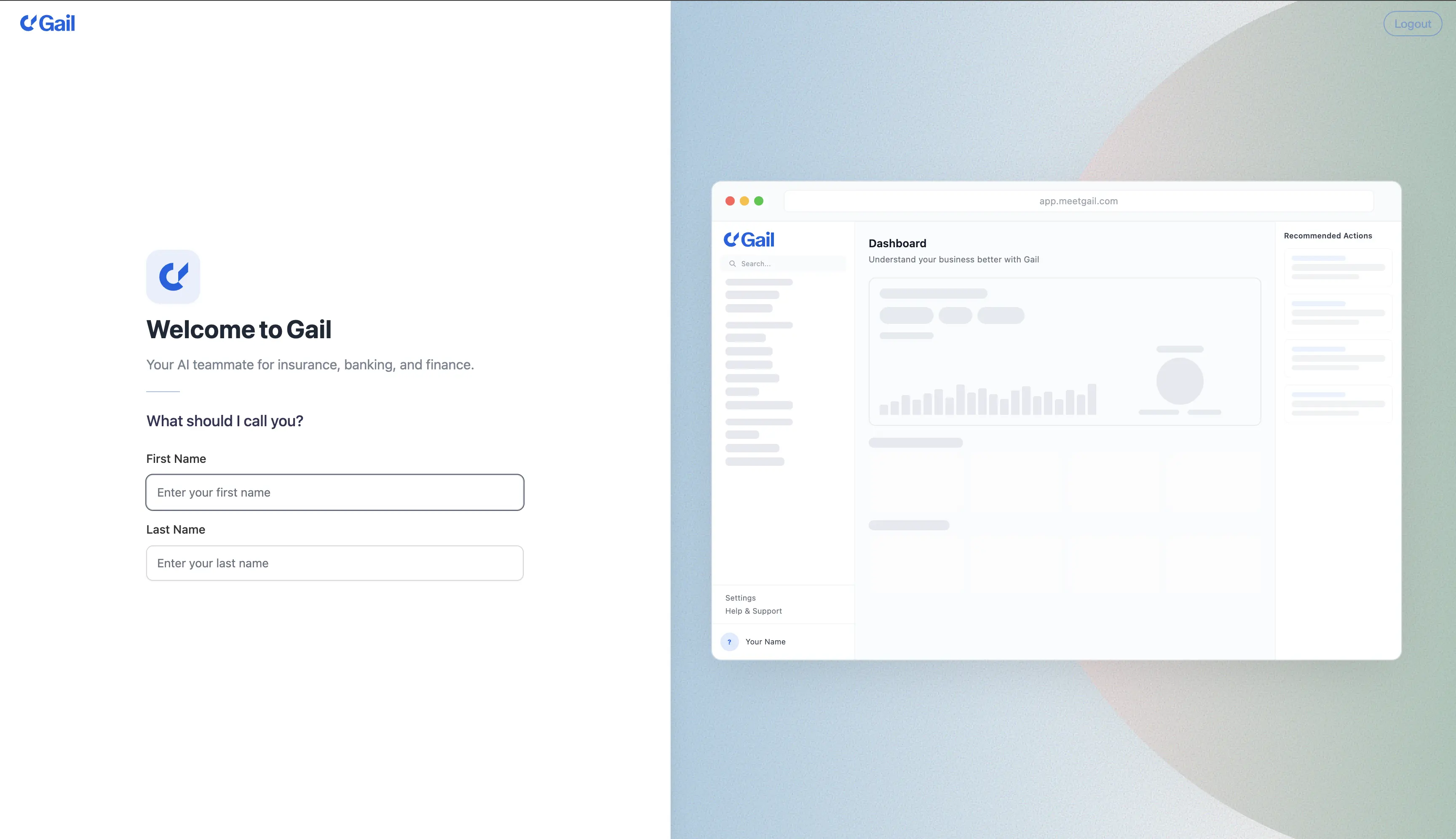 In Minuten mit Gail starten: Ein geführtes Onboarding-Erlebnis